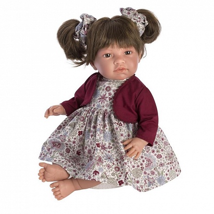 Кукла Нора в бордовом болеро, 46 см. 